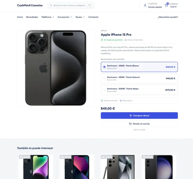 CashMóvil Canarias - Panel de gestión interno