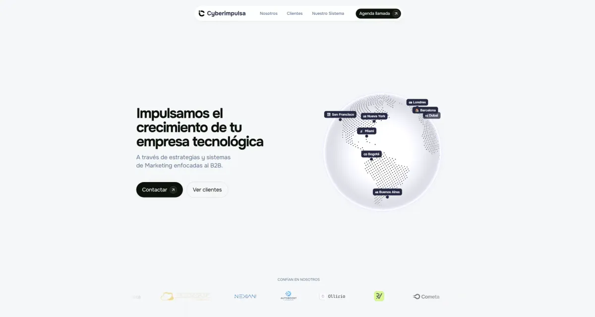 Imagen de portada del proyecto Cyberimpulsa, mostrando una vista previa visual del trabajo realizado para el cliente. La imagen refleja el estilo y la esencia del proyecto, utilizando colores y elementos gráficos relacionados con Cyberimpulsa.