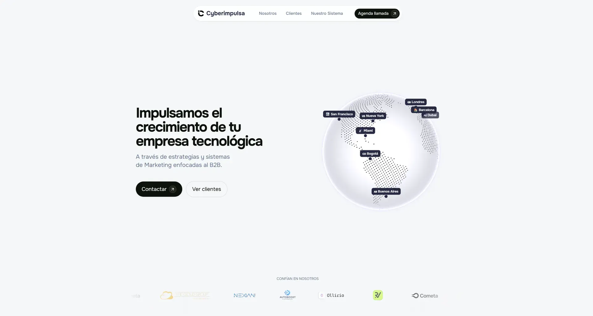 Cyberimpulsa - Landing page de captación B2B para empresas de ciberseguridad, software e IA