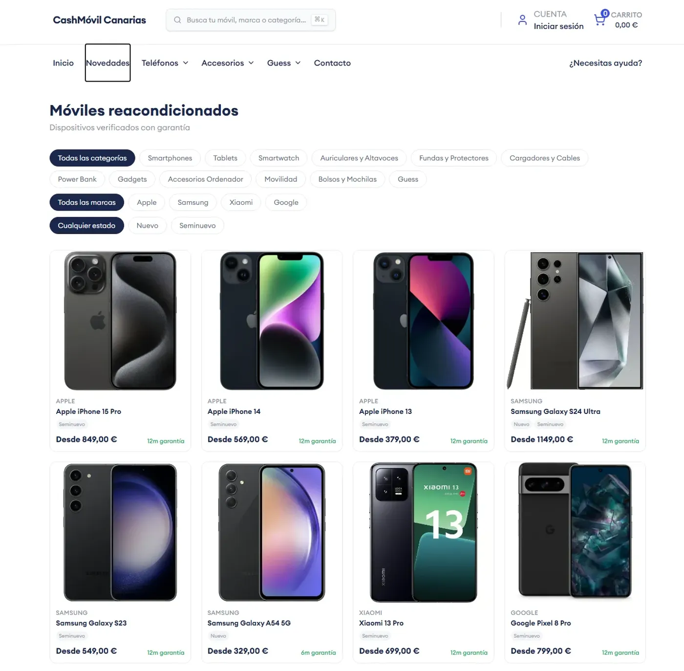 CashMóvil Canarias - Tienda online